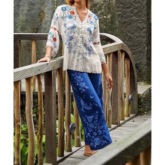 NEW JOHNNY WAS maverick blouse in white - Picture 6 of 6